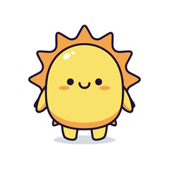 Obraz premium Cute Cartoon Sun Character Illustration