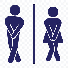 Restroom icon collection. Toilet icons set. Men and women restroom icon sign. Modern simple icons for web. eps 10