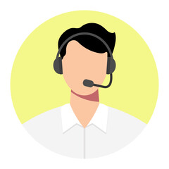 male customer service avatar illustration