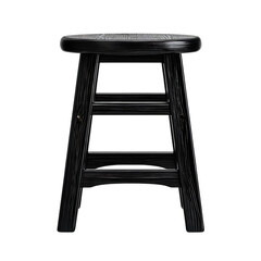 Black wooden stool