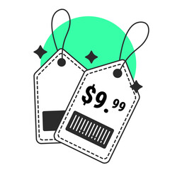 price tag  illustration for application design and ecommerce website design needs
