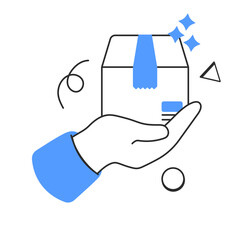 package arrived  illustration for application design and ecommerce website design needs