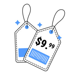 price tag  illustration for application design and ecommerce website design needs
