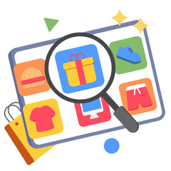 search product  illustration for application design and ecommerce website design needs