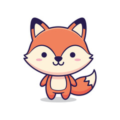 Obraz premium Adorable Cartoon Fox Illustration