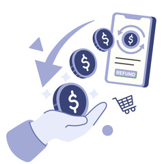 refund process  illustration for application design and ecommerce website design needs