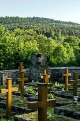 Cmentarz z pierwszej wojny światowej, żołnierze, bitwa, gr&oacute;b, mogiła 