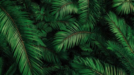 Fototapeta premium Close Up of Lush Green Fir Tree Branches with Glittering Gold Accents Creating Festive Christmas Atmosphere in Soft Natural Lighting