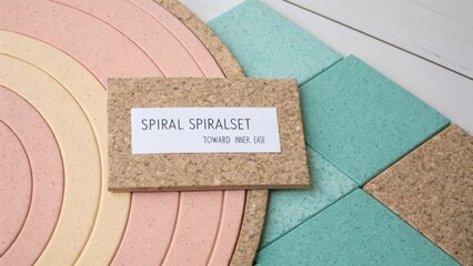 Colorful Round Mats and Cork Label on Light Background for Interior Design and Home Decoration Inspiration