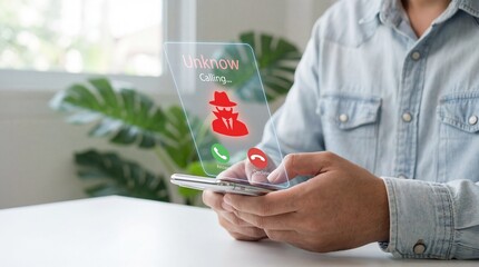 Person interacting with virtual Christmas hat on smartphone screen high quality professional detailed modern elegant stylish clean crisp vibrant colorful digital