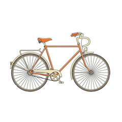 Fototapeta premium Vintage style bicycle illustration on a white background.