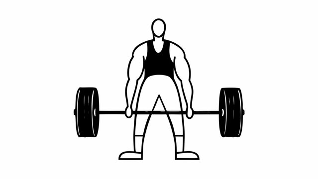 A person lifting a heavy barbell with weights on both ends in a strong stance