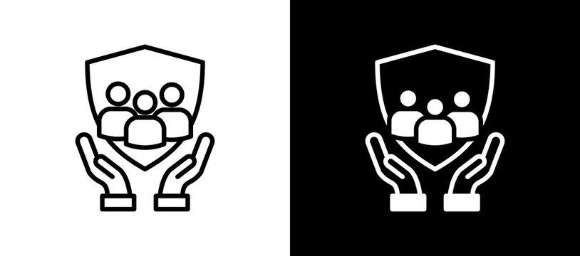 Human Rights Protection linemixed icon