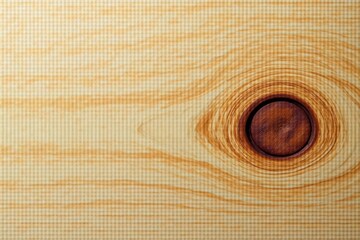Close-up view of light wood grain texture featuring a prominent dark knot