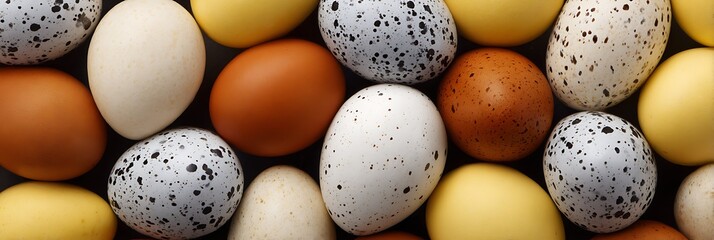 colorful easter eggs banner