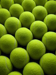 tennis balls, row, banner, art
