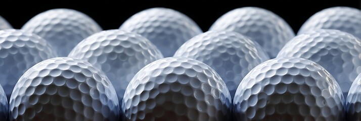 close up of a golf balls, banner