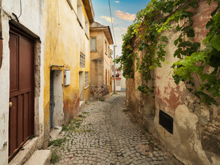 Historic houses of Bergama. Streets of Bergama district, İzmir province, T&uuml;rkiye.