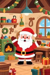 Santa Claus in Gift Workshop