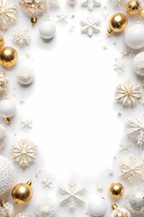 White Gold Ornament Border Frame