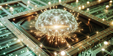 Illuminated neural network on circuit board