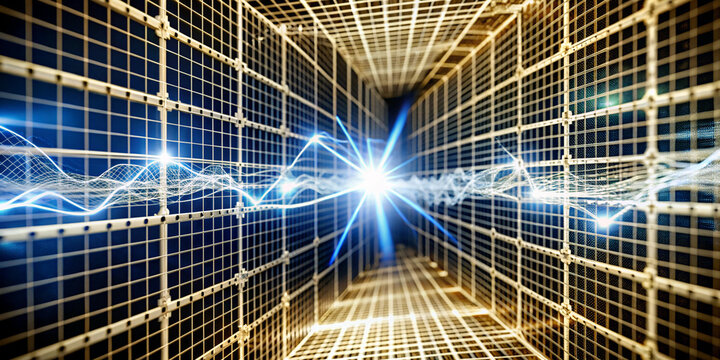 Abstract digital tunnel - Powered by Adobe