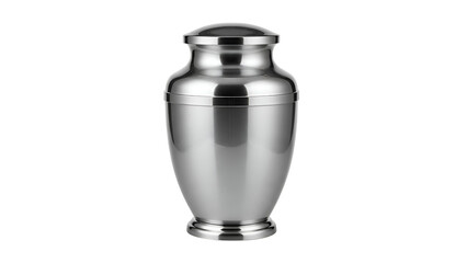 Silver Urn on White Background