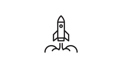 Fototapeta premium Vector Illustration Of Rocket Ship Taking Off For Business Launch And Success Concept