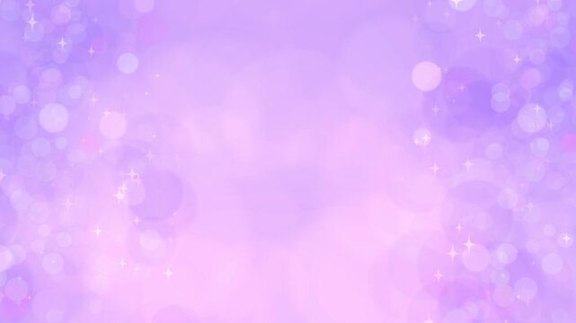淡い紫色のキラキラ背景ループ動画 / Pale purple sparkling glitter particles loop background video