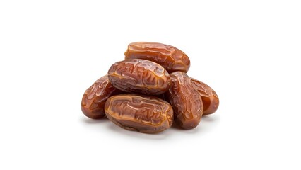 Obraz premium a pile of dates on a white background