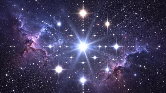 Vaikasi Visakam Abstract Spiritual Background Inspired by Sacred Star Alignment and Slow Moving Celestial Stars