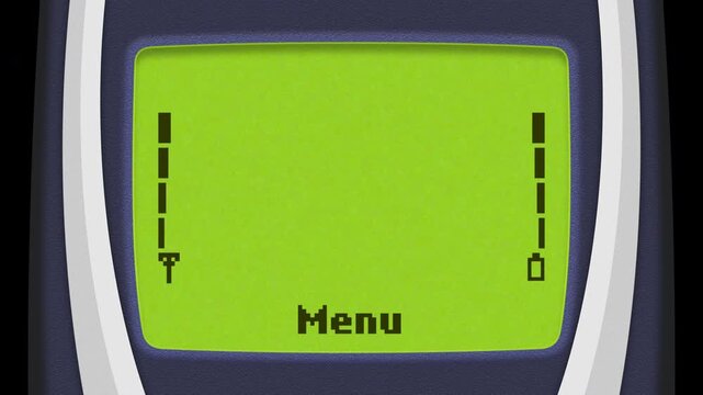 See You Next Time On Retro Mobile Phone Green Screen