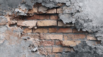 Old crumbling brick wall texture background