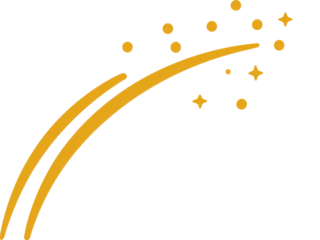 A yellow line with stars on it