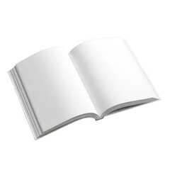 Open book pages isolated on transparent background