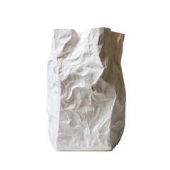 Obraz premium Crinkled paper bag isolated on transparent background