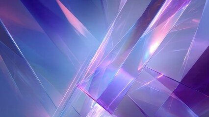 Abstract Purple Crystal Prism Light Refraction
