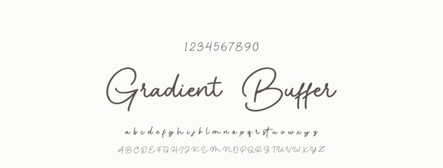 Signature Font Uppercase Lowercase And Number. Script Font Calligraphy Logotype  elegant Font Type Font lettering handwritten. vector illustration © Nimra