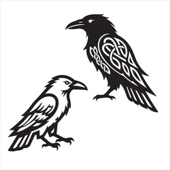 Obraz premium eagle silhouette isolated on white