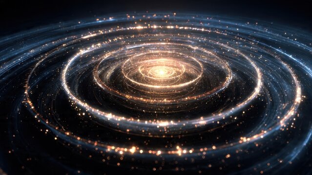 Swirling galaxy of stars and light