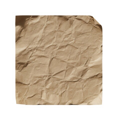 Obraz premium Textured crumpled brown paper background with deep folds.