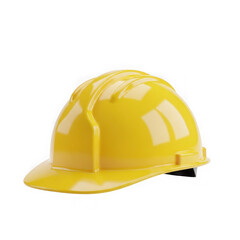Fototapeta premium Yellow hard hat isolated on transparent background