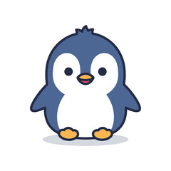 Obraz premium Adorable Cartoon Penguin Illustration