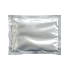 Obraz premium Shiny foil packet isolated on transparent background