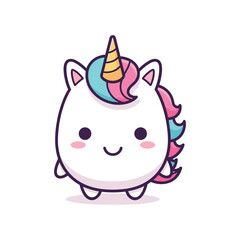 Fototapeta premium Adorable Cartoon Unicorn Illustration