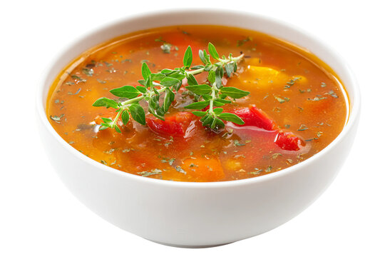 Comforting Harira Soup isolated on transparent background