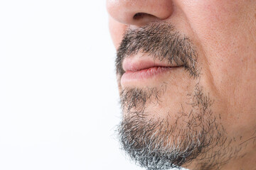 Fototapeta premium 顎鬚の生える男性