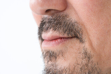 Obraz premium 顎鬚の生える男性