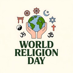 World Religion Day Celebration With Diverse Hands Raised In Unity And Peace