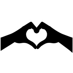 Fototapeta premium Minimalist love heart hands holding embrace symbolizing unity and affection vector illustration flat design